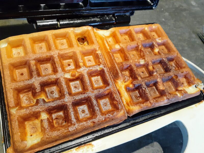 Banana Waffles with Over Ripe Banana