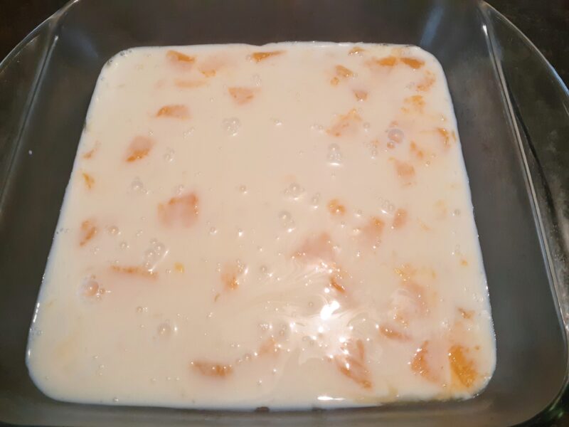 Coconut Milk Kanten Pudding with Orange