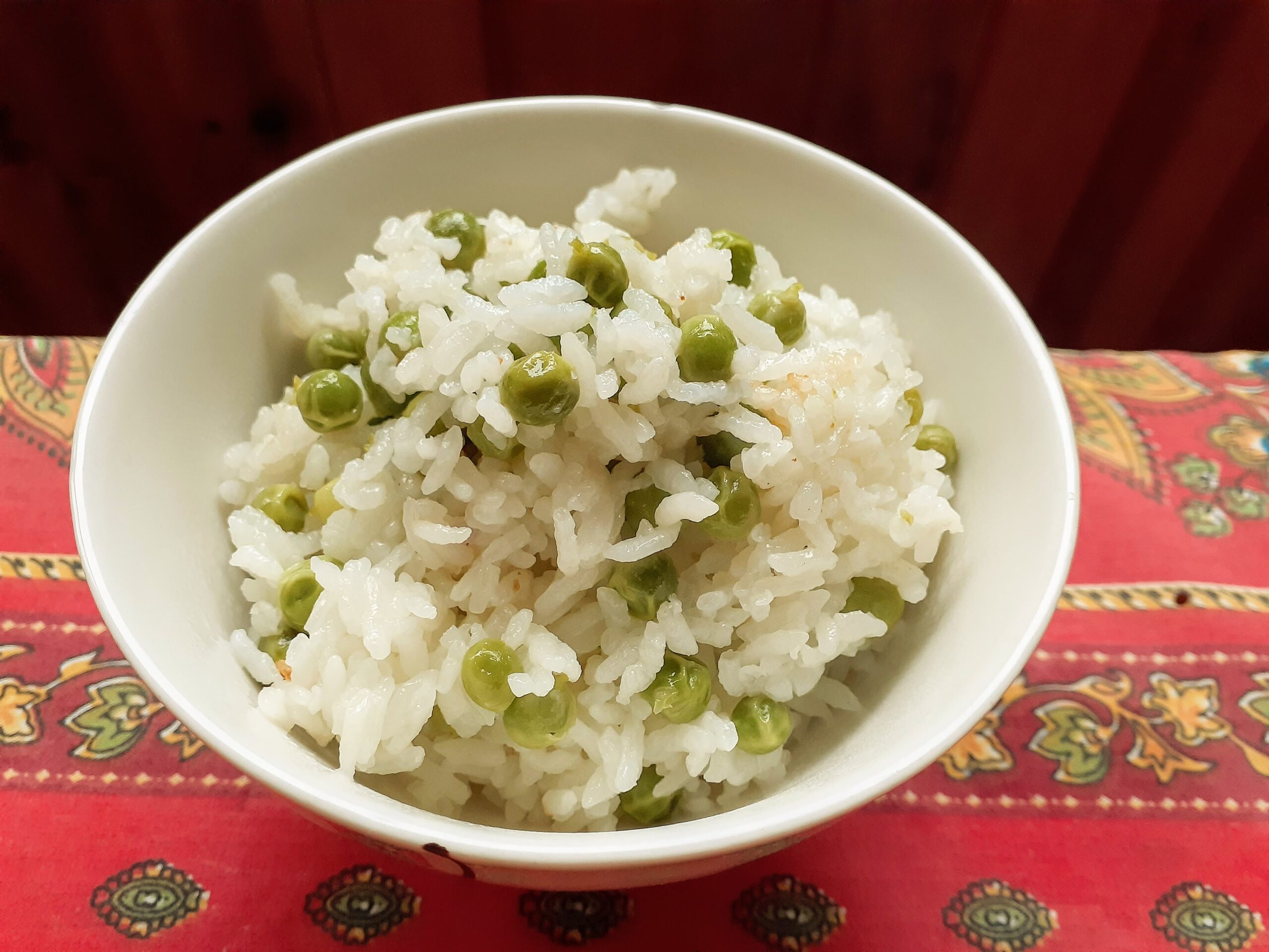 Green Peas Rice using Japanese Rice